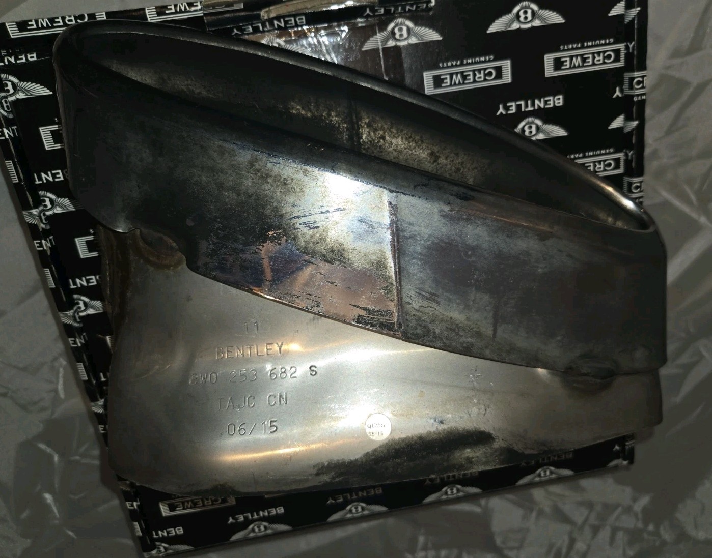 11-18 Bentley Continental Gt Gtc Rear Right Exhaust Tip 3W0253682c Oem