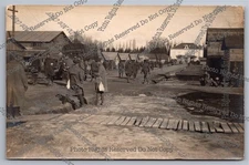 Antique RPPC Soldiers Military Barracks Europe Real Photo Postcard