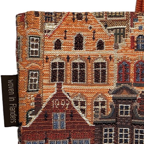 BRUGGE HUIZEN BRUGES MAISON HOUSES BELGIAN TAPESTRY SHOPPING TOTE BAG 38 X 34CM - Picture 6 of 6