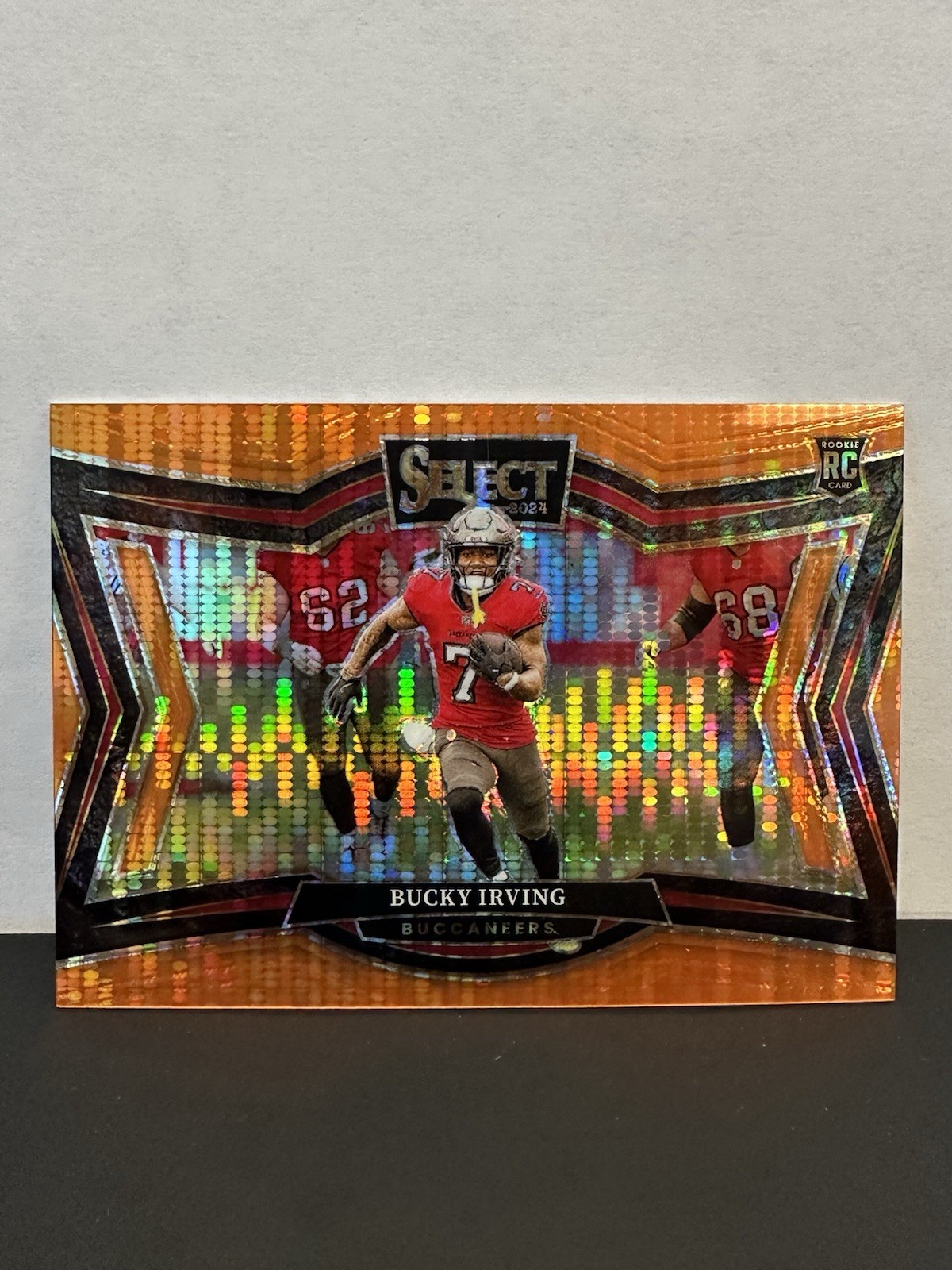 2024 Panini Select- Bucky Irving FOTL Exclusive Field Level Neon Orange /7