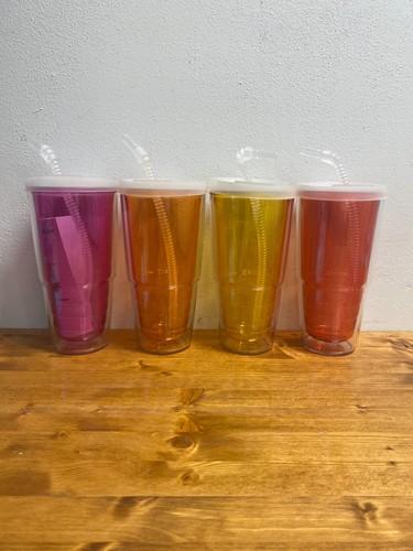 4 Piece Insulated Tumblers Bendy Straws BPA Free Sam’s Club  24oz - New - Picture 4 of 10