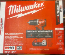 Milwaukee M18 Lithium-Ion Brushless Cordless 1/2" Compact Drill/Driver 3601-21P