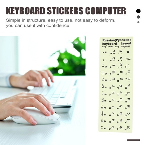 Keyboard Decorative Accessories Russian Keyboard Replacement Sticker - 第 8/12 張圖片