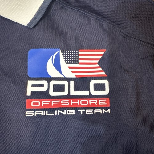Polo Ralph Lauren Youth Boys XL 18-20 Offshore 65 Sailing Team USA Shirt Blue - Picture 3 of 15