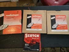 Vintage 1960's Audiotape Reel to Reel Professional Tape Splice-Free Used 