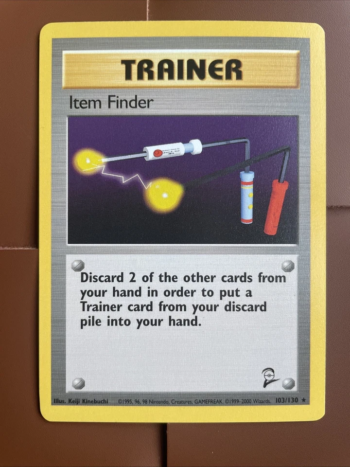 Pokémon TCG Trainer Item Finder 103/130 Card 2000 Base Set 2 - Image 2 of 4