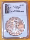 2018 NGC MS70 Early Release Silver American Eagle 1oz 1 Ounce .999 Fine...