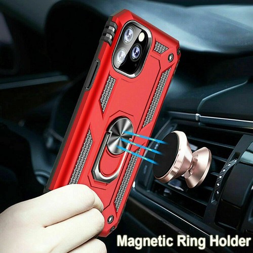 Coque robuste 360 anneau magnétique pour iPhone 13 12 mini 11 Pro X Max XR Plus - Photo 6 sur 14