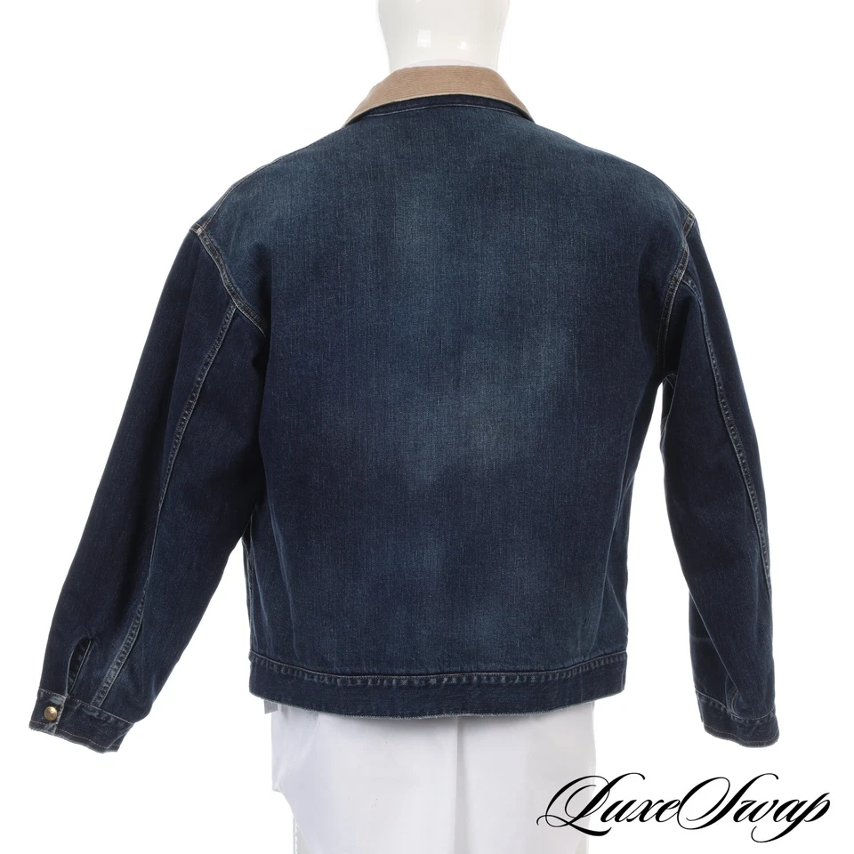 LNWOT Visvim Made In Japan Indigo Selvedge Denim Peerless Faded Trucker Jacket 3 - Image 3 of 4