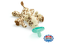 Philips AVENT Soothie Snuggle Pacifier Holder w/ Detachable Pacifier, 0m , Giraf