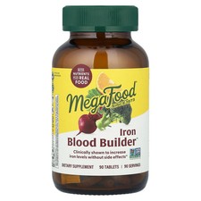 MegaFood Blood Builder 90 Tablets Dairy-Free, Kosher, Non-GMO, NSF Certified,