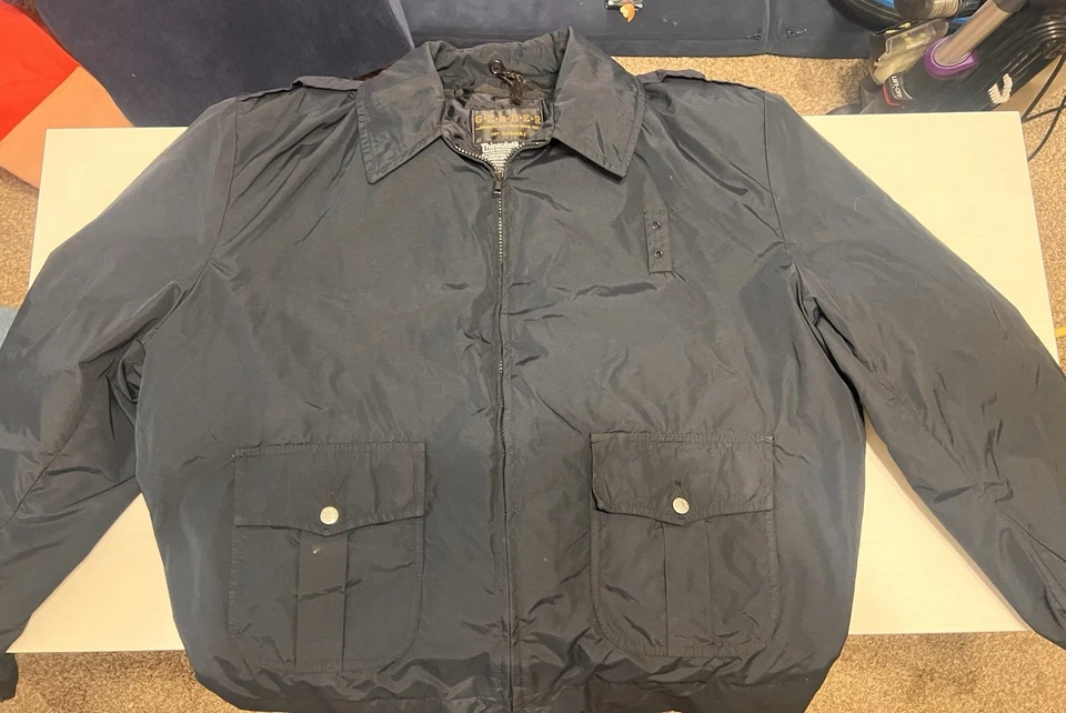 Chaqueta Bomber Gerber Thinsulate De Colección Rara Hecha en EE. UU. Para Hombre Grande Negra Años 90 Foto 2 de 4