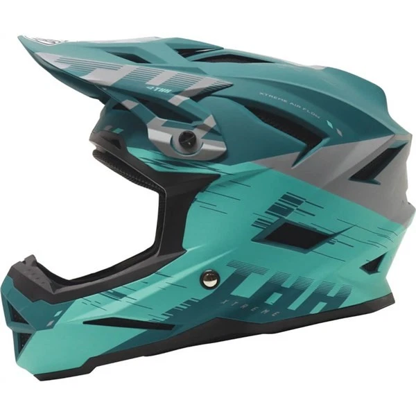 Casco BMX juvenil THH T-42 Xtreme | verde/verde claro/gris Foto 3 de 4