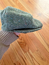 Vintage Hanna Hats Donegal Tweed Wool Newsboy Cap SMALL 🇮🇪