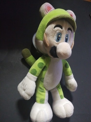 Little Buddy 1372 Super Mario Neko Cat Luigi Green Plush 8" plush - Picture 6 of 9