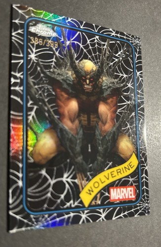 2025 Topps Chrome Marvel Black Spider-Web Refractor /399 Wolverine Color Match - Picture 6 of 14