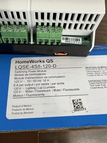 Lutron HomeWorks QS Switching Power Module LQSE-4S8-120-D - Picture 16 of 18