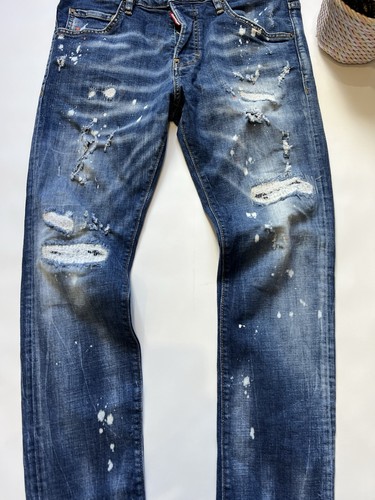 Dsquared2 Blue Denim Hose Jeans Distressed Herren Größe 34 - Bild 6 von 9