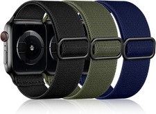 DaQin 3 Pack Stretchy Solo Loop Compatible with Apple Watch Bands
