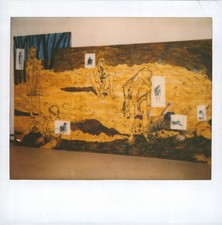 Old Vintage Photo COLOR POLAROID PAINTING MURAL ARTWORK INSTANT PHOTOGRAPH