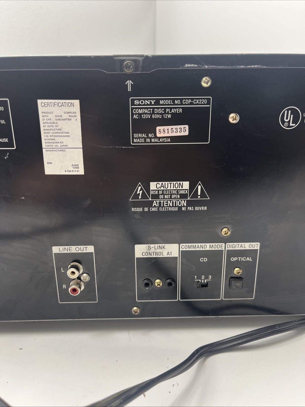 Sony 200 CD Compact Disc Multi Player Carousel Changer CDP-CX220 No Remote Works