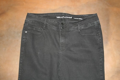 Wallflower Pants 15 Long Black Denim Jean Flare The Luscious Curvy 34x32 Womens - Picture 2 of 8