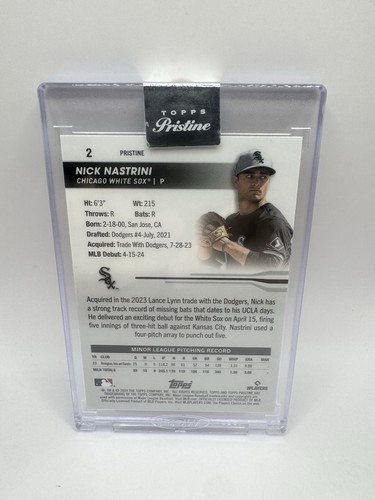2024 Topps Pristine Orange Pulsar Refractor /25 Nick Nastrini #2 Rookie RC - Picture 2 of 2