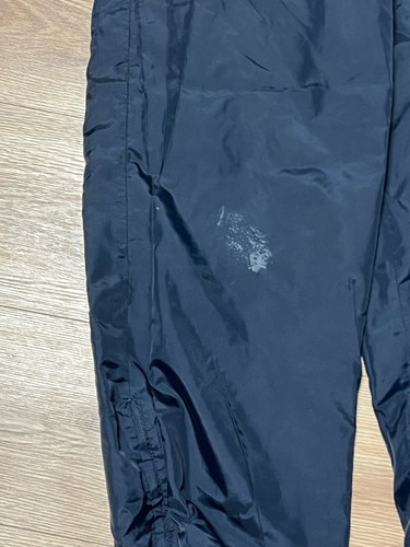 VINTAGE Starter Pants Mens Small Reversible Baggy Windbreaker Y2K Yellow Navy - Picture 6 of 13