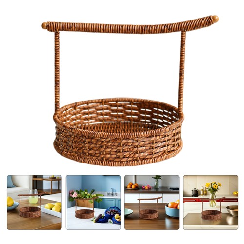  Handgehaltener runder Aufbewahrungskorb Arbeitsplatte Snack Organizer Obstkörbe - Bild 6 von 12