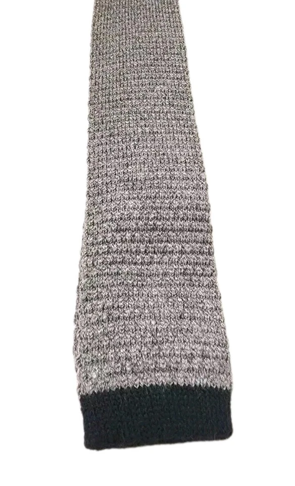 Corbata Nordstrom 1901 Para Hombres Tejida Cuello Ajustado Gris Extremo Cuadrado Nueva con Etiquetas Trabajo Boda Evento Foto 2 de 4