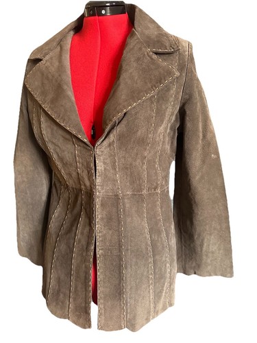 Vintage 100% Leather Jacket By Me Jane Women’s Size M - Picture 4 of 19