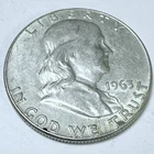 1963-D Franklin Half Dollar - 90% Silver - Circulated Coin #4951