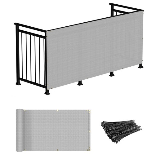30in Balcony Fence Screen Privacy Deck Patio Porch Windscreen Fabric Shade Cover - Picture 32 of 39