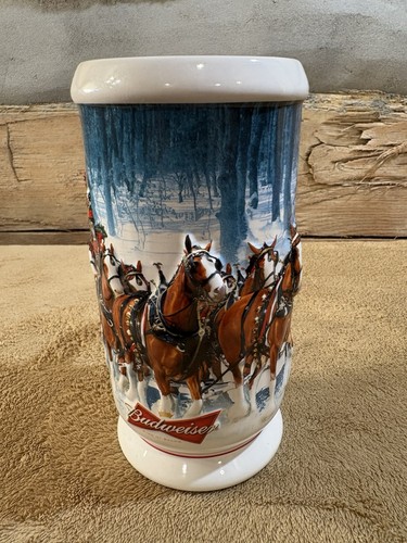 2007 BUDWEISER Holiday Beer Stein CS678 Anheuser Busch Clydesdale - Picture 4 of 11