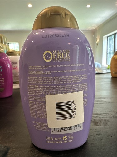 OGX Hydrate & Color Reviving LAVENDER Luminescent Platinum Conditioner 13oz FAST - Picture 2 of 2