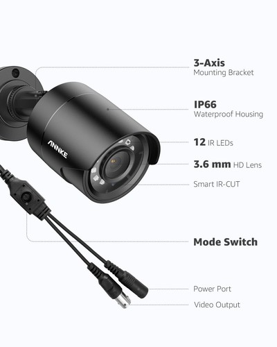 1080p Security Camera 4-in-1 CCTV Bullet Wired Cam, AHD/TVI/CVI/CVBS, Analog ... - Picture 9 of 9