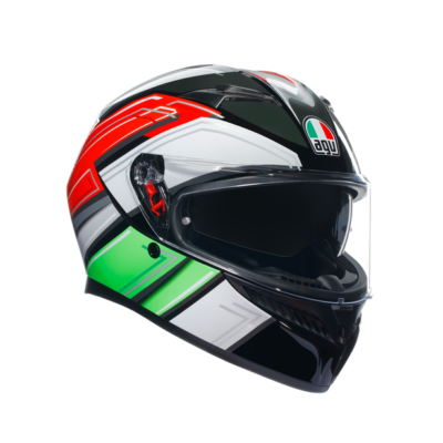 AGV K3 WING BLACK/ITALY　Lサイズ AGV K3 WING ITALY Full Face Motorcycle Helmet Size L | eBay