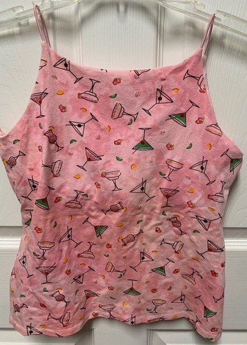 Y2K B Moss top size M pink tie dye spaghetti straps Martinis & drinks shelf bra