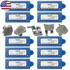 10 Set Dental Brackets Orthodontic Roth 022 Mini Metal Ortodoncia Braces 345HK