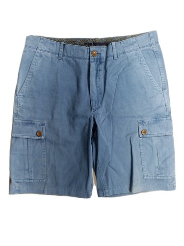 REYN SPOONER mens Blue Cargo Shorts Size 34