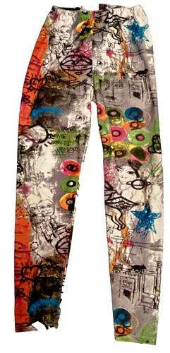 Girls Pajama Lounge Pants XL Yellow Purple Butterflies Photo Graphic Art - Picture 4 of 5
