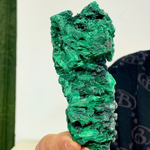 435G Natural glossy Malachite transparent cluster rough mineral sample - Picture 6 of 22