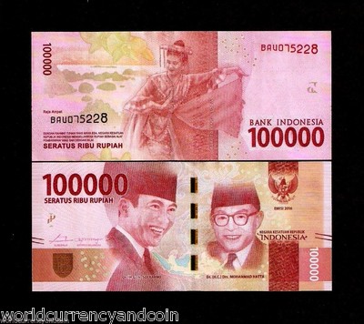 INDONESIA 100000 100,000 RUPIAH IDR New x 1 Piece SUKARNO ...