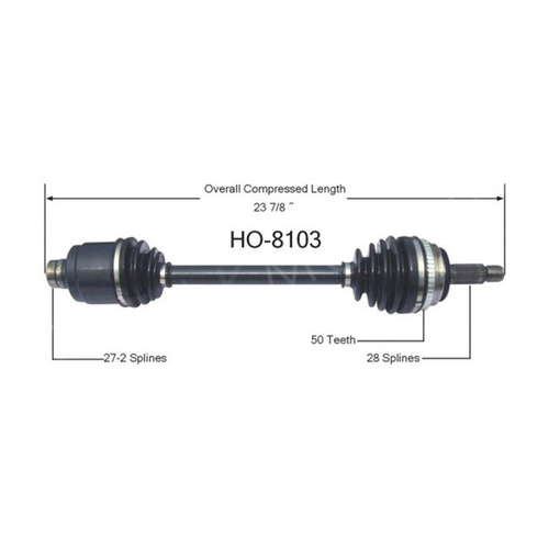 For Honda CR-V 1997-2000 2001 Front Driver Left CV Axle Shaft SurTrack HO-8103 - Picture 4 of 4