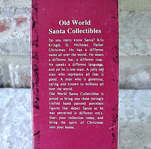 Vintage Old World Santa Collectibles Figurine Statue USA 1935 Box 5" Tall - Picture 8 of 9