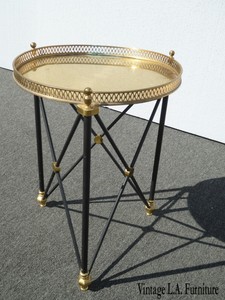 Vintage-French-Provincial-Brass-Side-Table-Hollywood-Regency-Serving-Tray