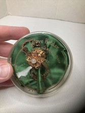 Vintage Giftcraft 14 Kt Gold Plated Glove Holder In Original Case