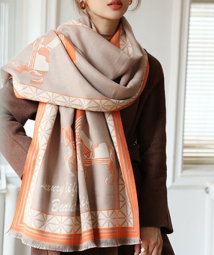 Imitate Cashmere Long Scarf Women Fashion Horse Shawl Winter Big Stole 185*65cm - Picture 13 of 22