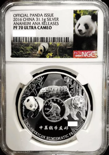 2016 ANA Show Panda NGC PF70 Special Label Commemorative 1 oz Proof Silver China
