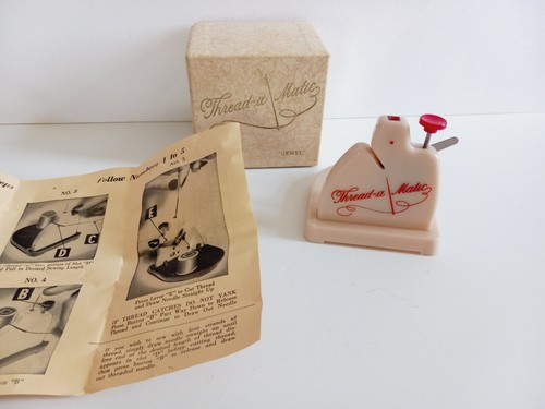 Vintage Thread a Matic Nadeleinfädler Hand Nähzubehör Box Anleitung - Bild 7 von 7